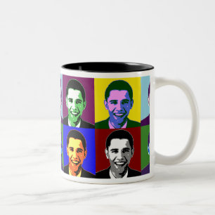 Café Em Dois Tons Caneca de Obama Rama