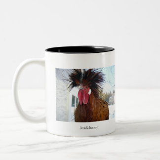 Café Em Dois Tons Caneca de oferecimento do galo da manhã