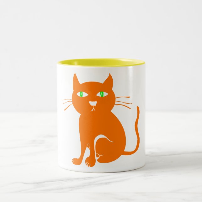 Café Em Dois Tons Caneca de OrangeCat (Centro)