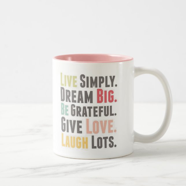 Café Em Dois Tons caneca de palavras sábias (Direita)