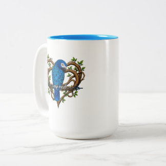 Café Em Dois Tons Caneca de Papagaio Cinzento Africano Motivacional 