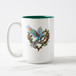 Café Em Dois Tons Caneca de Papagaio Motivacional - Voando Alto