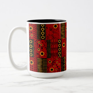 Café Em Dois Tons Caneca de Patchwork Tribal Africano com Explosão S
