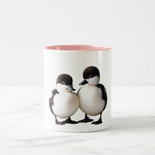 Café Em Dois Tons Caneca de Pato de Chamada Animada
