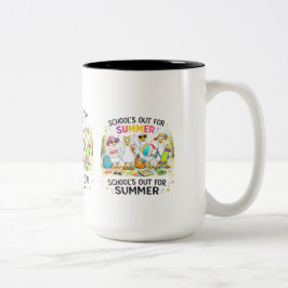 Café Em Dois Tons Caneca de Patos Férias de Verão | Professor Divert