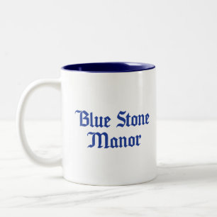 Café Em Dois Tons Caneca de pedra azul e saia