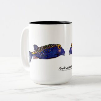 Café Em Dois Tons Caneca de peixe-boxinho, Ostracion meleagris