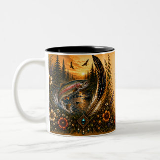 Café Em Dois Tons Caneca de Peixe com Duas Cores do Patrimônio Indíg