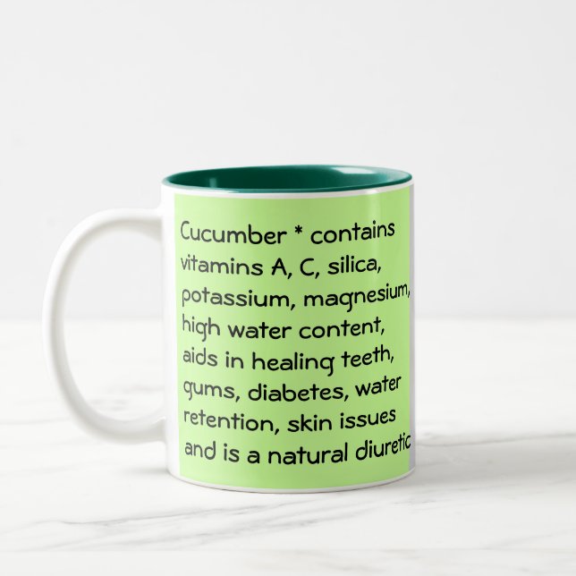 Café Em Dois Tons Caneca de pepino (Esquerda)