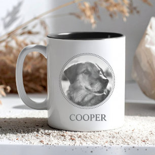 Café Em Dois Tons Caneca de Pet Personalizada com Tipografia Moderna
