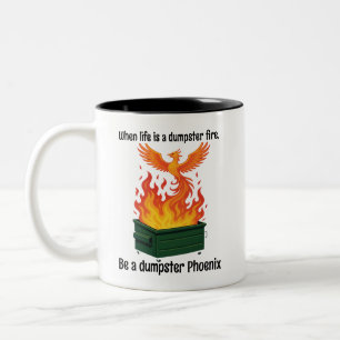 Café Em Dois Tons Caneca de Phoenix lixeira