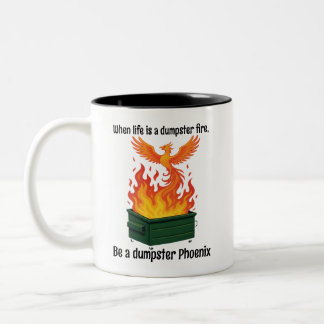 Café Em Dois Tons Caneca de Phoenix lixeira