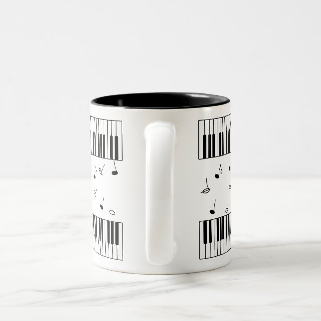 Café Em Dois Tons Caneca de pianista (Alça)