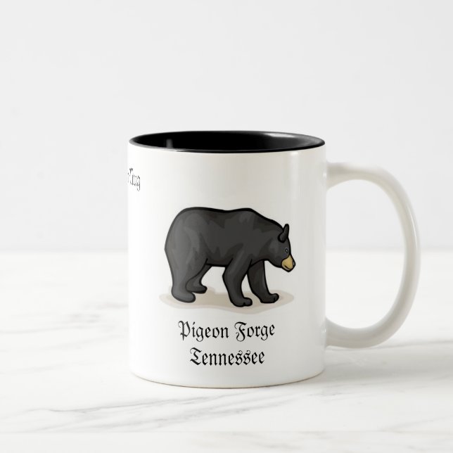 Café Em Dois Tons Caneca de Pigeon Forge Tennessee (Direita)
