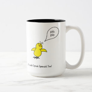Café Em Dois Tons Caneca de Pollito