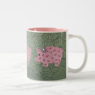 Café Em Dois Tons Caneca de Porco Country