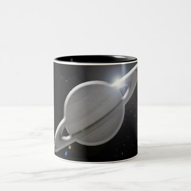 Café Em Dois Tons caneca de prata de Saturno (Centro)