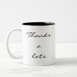 Café Em Dois Tons Caneca de presente agradecimento com escrita moder