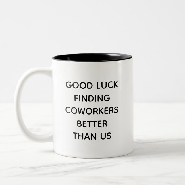 Café Em Dois Tons Caneca de Presente de Despedida Divertida para Col (Esquerda)