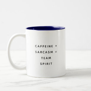 Café Em Dois Tons Caneca de Presente de Humor de Escritório Citações