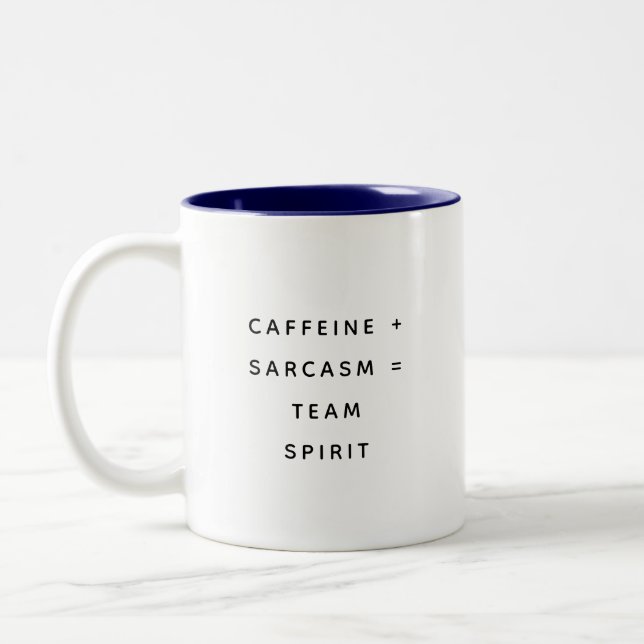 Café Em Dois Tons Caneca de Presente de Humor de Escritório Citações (Esquerda)