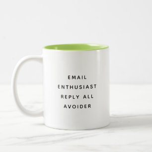 Café Em Dois Tons Caneca de Presente de Humor de Escritório Citações