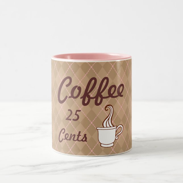 Café Em Dois Tons Caneca de Presente para Cafeteria (Centro)
