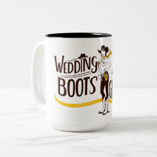 Café Em Dois Tons Caneca de presente para cortejo de noiva