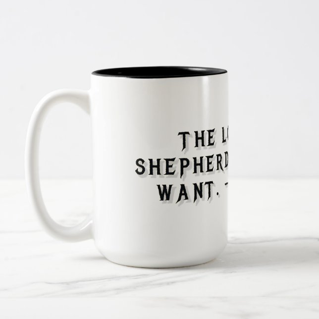 Café Em Dois Tons Caneca de Presente Salmo 23:1 (Esquerda)