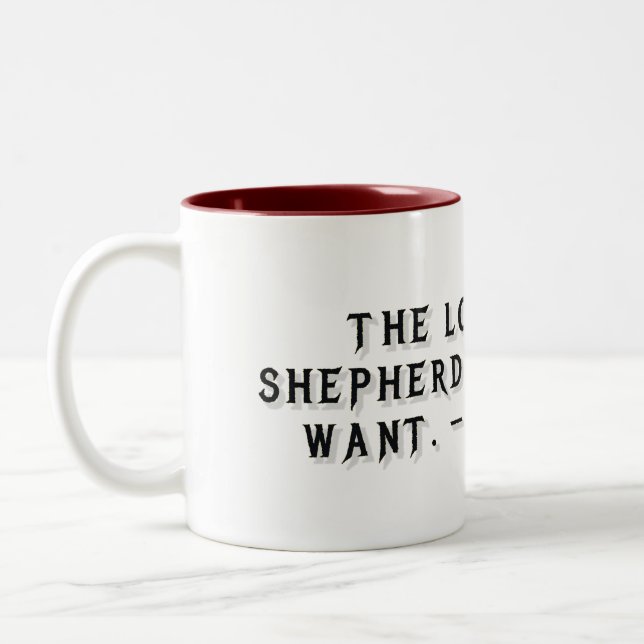 Café Em Dois Tons Caneca de Presente Salmo 23:1 (Esquerda)