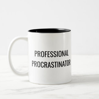 Café Em Dois Tons Caneca de Procrastinador Profissional – Presente d