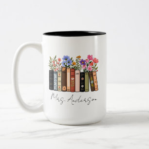 Café Em Dois Tons Caneca de professor Caneca de leitura personalizad