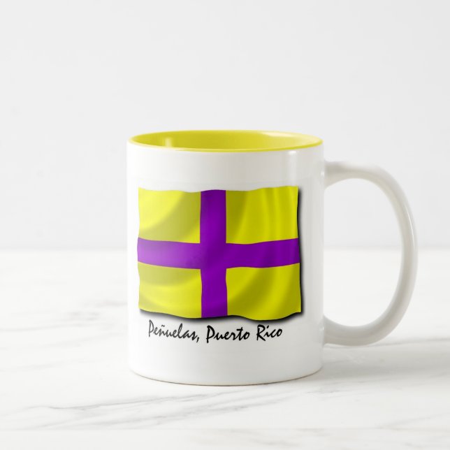 Café Em Dois Tons Caneca de Puerto Rico; Penuelas (Direita)