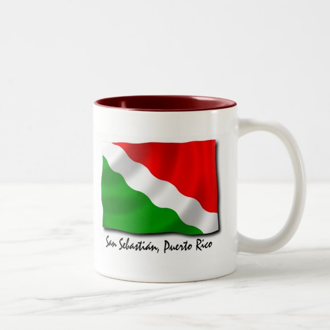 Café Em Dois Tons Caneca de Puerto Rico: San Sebastian (Direita)