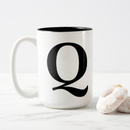 Café Em Dois Tons Caneca de "Q"