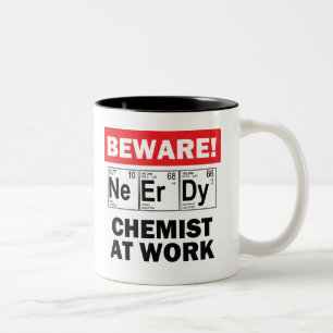 Café Em Dois Tons caneca de química nerd