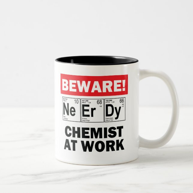 Café Em Dois Tons caneca de química nerd (Direita)