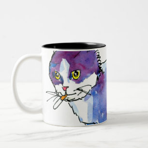 Café Em Dois Tons Caneca de Rabiscos Gigantes