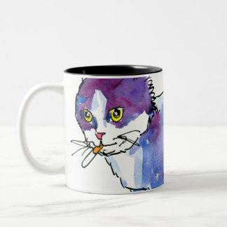 Café Em Dois Tons Caneca de Rabiscos Gigantes