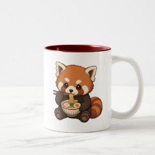 Café Em Dois Tons Caneca de Ramen de Panda Fofa