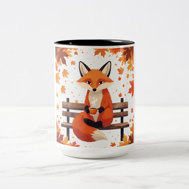 Café Em Dois Tons Caneca de Raposa no Outono (Centro)