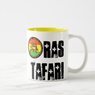 Café Em Dois Tons Caneca de Ras Tafari - amarelo