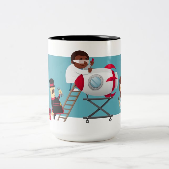 Café Em Dois Tons Caneca de Rocket do Yeoman (Centro)