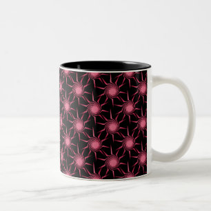Café Em Dois Tons Caneca de roda dos sóis, rosa brilhante