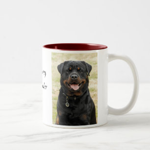 Café Em Dois Tons Caneca de Rottweiler