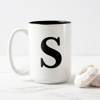 Café Em Dois Tons Caneca de "S"