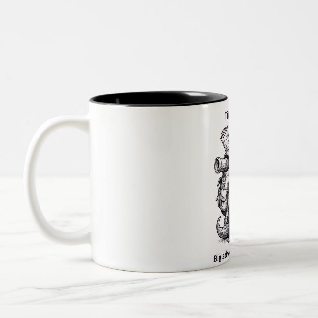 Café Em Dois Tons Caneca de Sapo Explorador Fofo Pequena Criatura Gr (Esquerda)