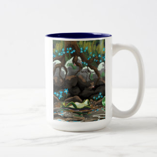 Café Em Dois Tons Caneca de sapo feliz