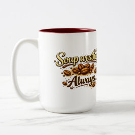 Café Em Dois Tons Caneca de Script Coffee Bean - Sempre Tempo de Sop