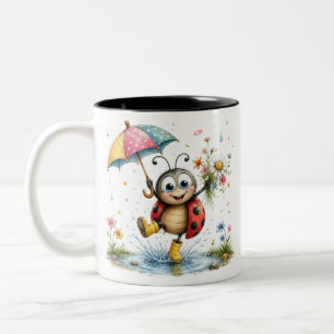 Café Em Dois Tons Caneca de Senhora de Jardim Botânica Vintage Color